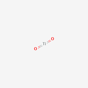 Estructura molecular de Titanium Dioxide (uno de los dos filtros minerales)